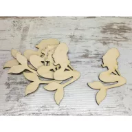 Natúr fa - Sellő 10cm 5db/csomag – nyári dekorációhoz