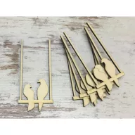 Natúr fa - Hinta madarakkal 10cm 5db/csomag – festéshez, dekorációhoz