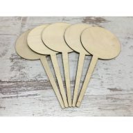 Natúr fa - Ovál beszúrós tábla 18cm 5db/csomag – festéshez, dekorációhoz