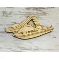 Natúr fa - Hűtőmágnes vizibicikli 9cm – kreatív hobby projektekhez