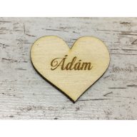 Egyedi gravírozott szív névvel – festéshez, dekorációhoz