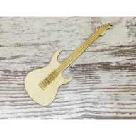 Natúr fa - Húros gitár 24cm – festéshez, dekorációhoz