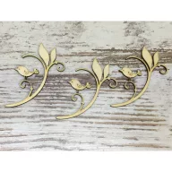 Natúr fa - Ágon ülő madárka 10cm 3db/csomag – húsvéti dekorációhoz