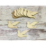 Natúr fa - Posta galamb közepes 5cm 10db/csomag – festéshez, dekorációhoz