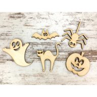 Natúr fa - Halloween szett 5db/csomag – őszi dekorációhoz #5442