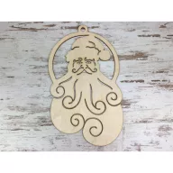 Natúr fa - Mikulás nagyszakállú 49cm – karácsonyi dekorációhoz