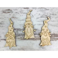 Natúr fa - Sapis manók 10cm  3db/csomag – karácsonyi dekorációhoz