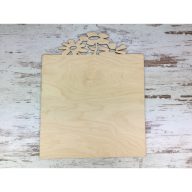 Natúr fa - Virágos tábla 30x37cm – festéshez, dekorációhoz