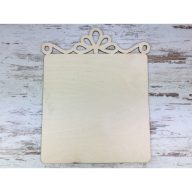 Natúr fa - Díszes tábla 28,5x37cm – festéshez, dekorációhoz