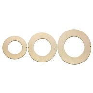 Natúr fa - Felfűzhető koszorú szett 3db/csomag – karácsonyi dekorációhoz