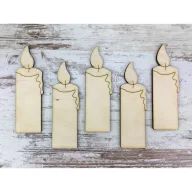 Natúr fa - Gyertya 5db/csomag – karácsonyi dekorációhoz