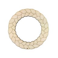Natúr fa - Fonott koszorú 20cm – karácsonyi dekorációhoz
