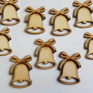 Natúr fa - Masnis harang 5cm 10db/csomag – karácsonyi dekorációhoz