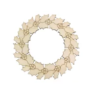 Natúr fa - Fagyöngy koszorú 20cm – karácsonyi dekorációhoz