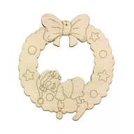 Natúr fa - Manós koszorú 22cm – karácsonyi dekorációhoz