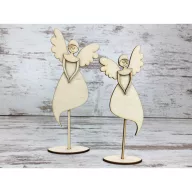 Natúr fa - Kreatív angyal szett  2db/csomag – karácsonyi dekorációhoz, koszorúhoz