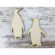 Natúr fa - Pingvin pár 8cm 2db/csomag – karácsonyi dekorációhoz