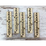 Natúr fa -  Biléta "KARÁCSONY" 2x10cm 5db/csomag – ajándékcímkének, koszorúhoz