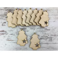 Natúr fa -  Díszített fenyő 5cm 10db/csomag – koszorúhoz, asztaldíszhez