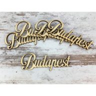 Natúr fa - "Budapest" felirat 10cm 5db/csomag – festéshez, dekorációhoz