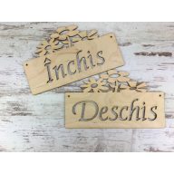 Natúr fa - "Deschis - Inchis" tábla – festéshez, dekorációhoz