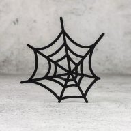 Natúr fa - Pókháló 12cm - fekete – őszi dekorációhoz
