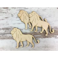Natúr fa - Oroszlán 7x10cm 3db/csomag – festéshez, dekorációhoz