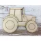 Natúr fa - Traktor 9,3cm – festéshez, dekorációhoz