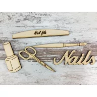 Natúr fa - Körmös szett  5db/csomag – festéshez, dekorációhoz