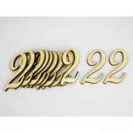 Natúr fa - Írott szám 5cm 10db/csomag – festéshez, dekorációhoz #2