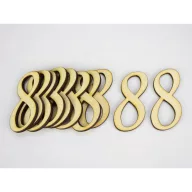 Natúr fa - Írott szám 5cm 10db/csomag – festéshez, dekorációhoz #8