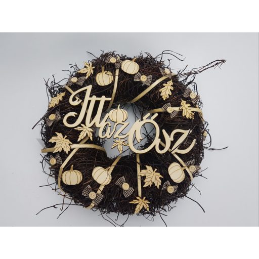 Natúr fa - Gravírozott tök 3cm 20db/csomag – őszi dekorációhoz