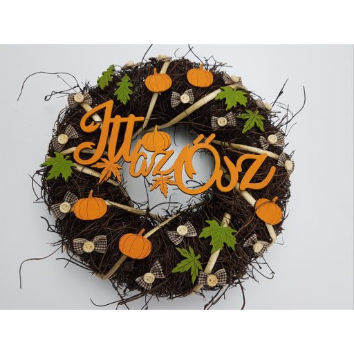 Natúr fa - Gravírozott tök 3cm 20db/csomag – őszi dekorációhoz