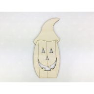 Natúr fa - Sapkás halloween tök 15cm – őszi dekorációhoz