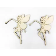 Natúr fa - "Dála" tündér varázspálcával 10cm 2db/csomag – festéshez, dekorációhoz