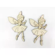 Natúr fa - "Faye" tündér kislány 9,5cm 2db/csomag – festéshez, dekorációhoz