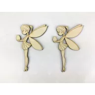 Natúr fa - "Ella" tündér varázstojással 9,5cm 2db/csomag – festéshez, dekorációhoz