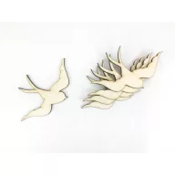 Natúr fa - Fecske 10cm 5db/csomag – festéshez, dekorációhoz