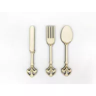 Natúr fa - Evőeszköz szett barokk 10cm 3db/csomag – festéshez, dekorációhoz