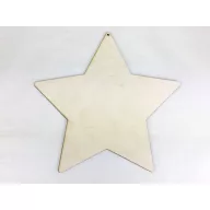 Natúr fa - Csillag nagy 26,5cm – karácsonyi dekorációhoz