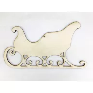 Natúr fa - Szánkó nagy 14x24cm – karácsonyi dekorációhoz