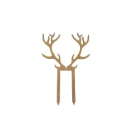 Natúr fa - Beszúrós agancs 18cm arany – karácsonyi dekorációhoz