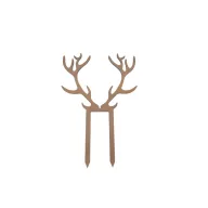 Natúr fa - Beszúrós agancs 18cm bronz – karácsonyi dekorációhoz