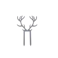 Natúr fa - Beszúrós agancs 18cm ezüst – karácsonyi dekorációhoz