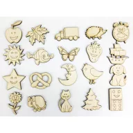 Natúr fa - Ovis jelek 5cm 20db/csomag – festéshez, dekorációhoz #5678B