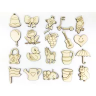 Natúr fa - Ovis jelek 5cm 20db/csomag – festéshez, dekorációhoz #5678C