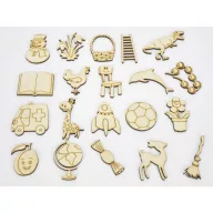 Natúr fa - Ovis jelek 5cm 20db/csomag – festéshez, dekorációhoz