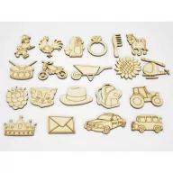 Natúr fa - Ovis jelek 5cm 20db/csomag – festéshez, dekorációhoz #5678F