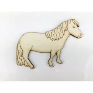 Natúr fa - Póni 10x7,4cm – festéshez, dekorációhoz