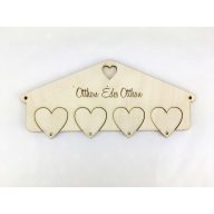 Natúr fa - Kulcstartó családi 20x8cm – festéshez, dekorációhoz